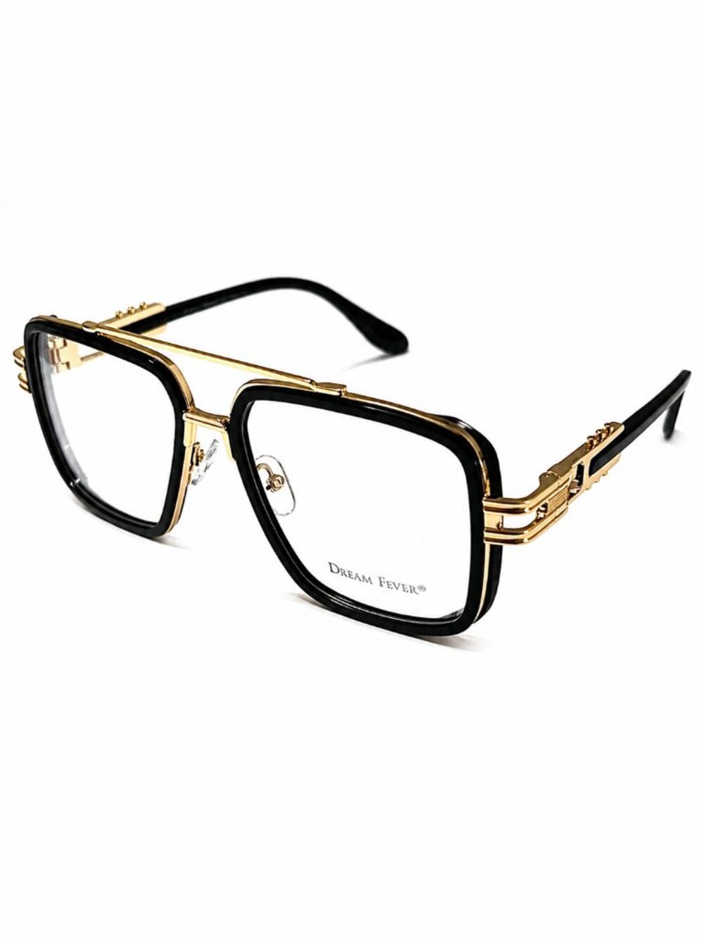 Dream Fever H8294 C1 Gold and Black 57-17-145 Eyeglass Frames